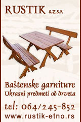 Rustik - ba�tenske garniture, ukrasni predmeti od drveta