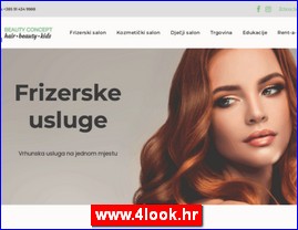 Frizeri, saloni lepote, kozmeti�ki saloni, www.4look.hr