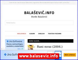 Muzi�ari, bendovi, folk, pop, rok, www.balasevic.info
