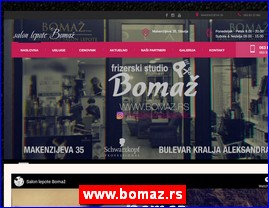 Frizeri, saloni lepote, kozmeti�ki saloni, www.bomaz.rs
