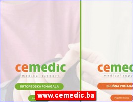 Medicinski aparati, ure�aji, pomagala, medicinski materijal, oprema, www.cemedic.ba