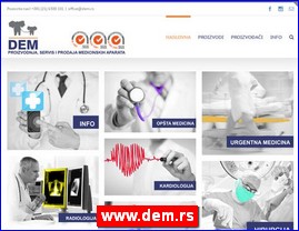 Medicinski aparati, ure�aji, pomagala, medicinski materijal, oprema, www.dem.rs