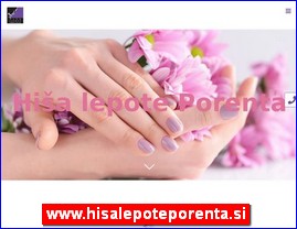 Frizeri, saloni lepote, kozmeti�ki saloni, www.hisalepoteporenta.si