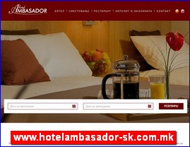 Hoteli, sme�taj, Severna Makedonija, www.hotelambasador-sk.com.mk