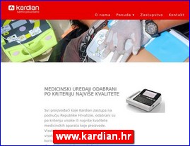 Medicinski aparati, ure�aji, pomagala, medicinski materijal, oprema, www.kardian.hr