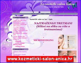 Frizeri, saloni lepote, kozmeti�ki saloni, www.kozmeticki-salon-anica.hr