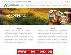 Medicinski aparati, ure�aji, pomagala, medicinski materijal, oprema, www.medimpex.ba