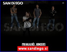 Muzi�ari, bendovi, folk, pop, rok, www.sandiego.si