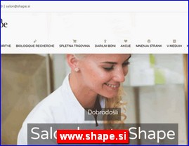 Frizeri, saloni lepote, kozmeti�ki saloni, www.shape.si