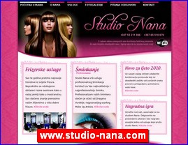 Frizeri, saloni lepote, kozmeti�ki saloni, www.studio-nana.com